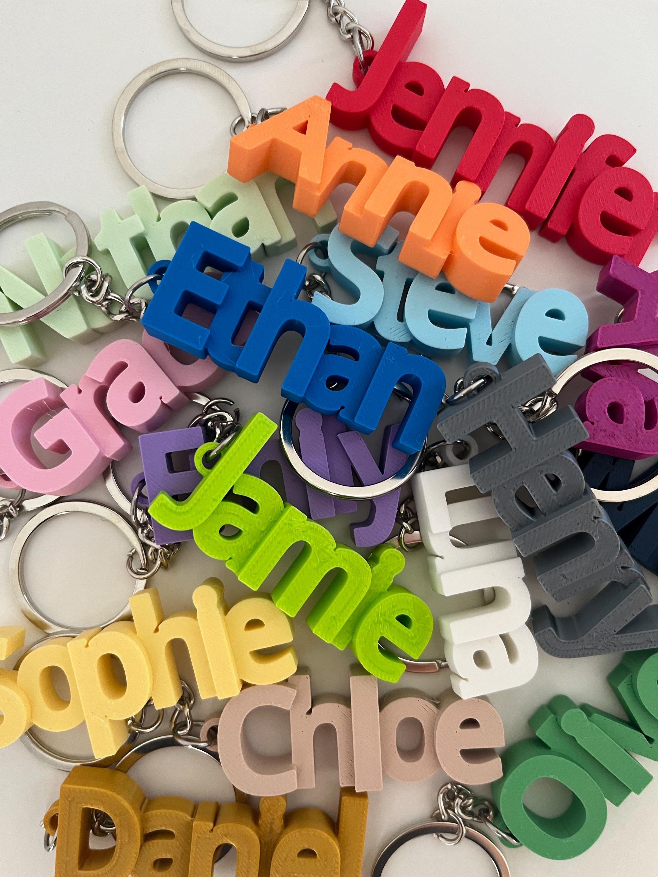 Personalised name keychains